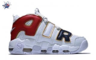 Meilleures Nike Air More Uptempo Blanc Rouge Marine