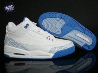 Meilleures Air Jordan 3 Blanc Bleu