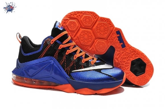 Meilleures Nike Lebron 12 Noir Bleu Orange