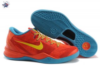 Meilleures Nike Zoom Kobe 8 Orange Jaune Bleu