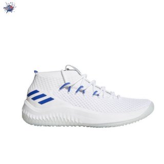Meilleures Adidas Damian Lillard IV 4 Blanc Bleu (by3759)