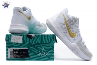 Meilleures Nike Kyrie Irving III 3 Flyknit Blanc Or