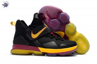 Meilleures Nike Lebron XIV 14 "Cavs" Pe Noir Jaune Rouge