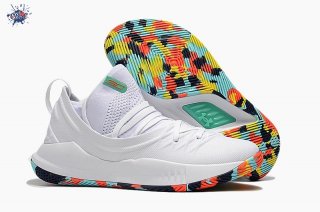 Meilleures Under Armour Curry 5 Low Blanc Multicolore