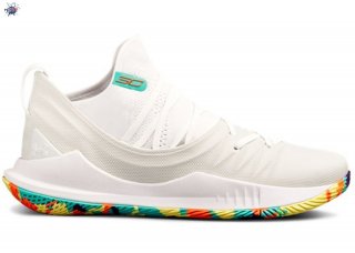 Meilleures Under Armour Curry 5 "White Confetti" Blanc Multicolore (3020657-109)