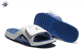 Meilleures Air Jordan 12 Claquette Blanc Bleu