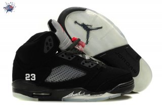 Meilleures Air Jordan 5 Noir Gris Enfant